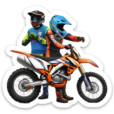 cart full of motocross sticker