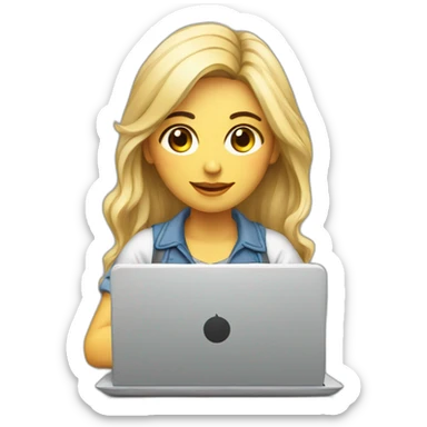 Graphic Designer argentinian girl with laptop sticker