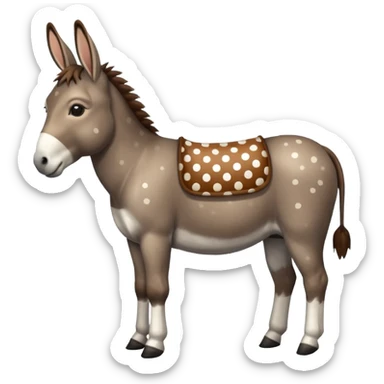 polka dots donkey full body sticker