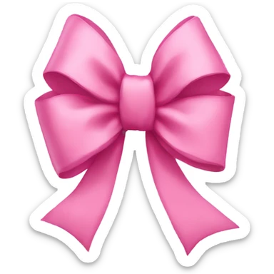 Pink bow sticker