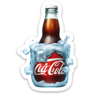 Coke with ice sticker
