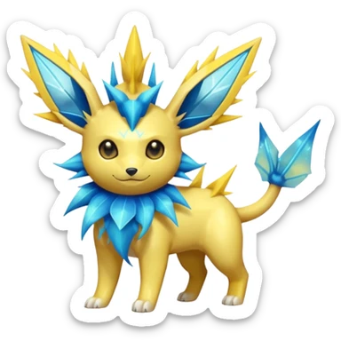 Shiny iridescent Electrike-Jolteon-Vaporeon-Fusion sticker