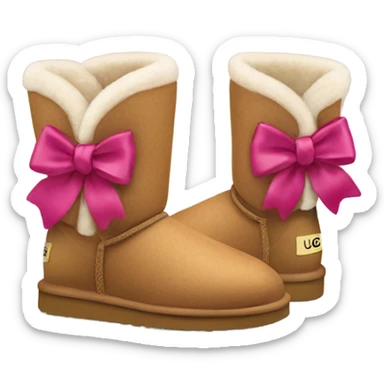ugg boots with bows sticker