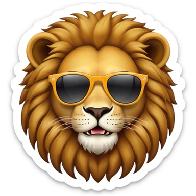 Lion king samba wearing sunglasses  sticker