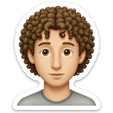 ragazzo riccio col naso grosso sticker