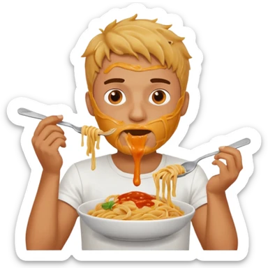 the man who eats pasta sticker