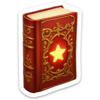 red magical book sticker