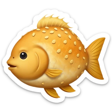 delicous fish-shaped bun like simple emoji for using app with cute bun and 측면에서 바라보는 붕어빵 이미지 sticker