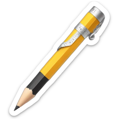 pencil and ruler sticker