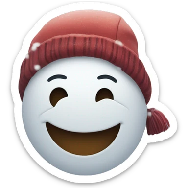 smiling smiley in a snow bank sticker