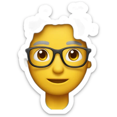 Perdona mayor con poco pelo y gafas sticker