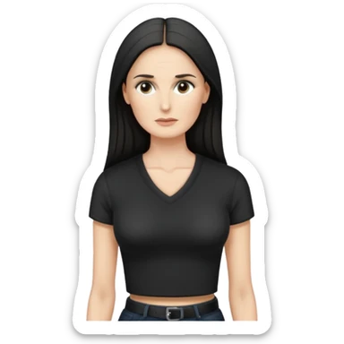 Demi Moore serious up to the waist sticker