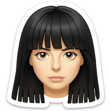 claudia winkleman lots of fringe sticker