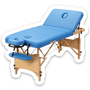 massage table blue sticker