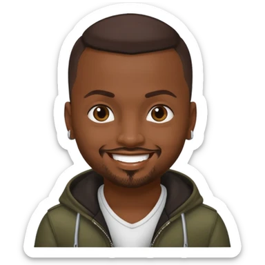 Sean Paul with dark brown hair sticker