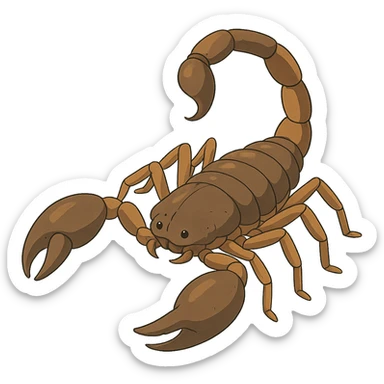 ghibli style animated scorpion sticker