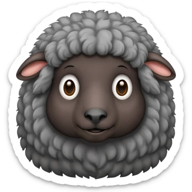 Oveja negra con canas sticker