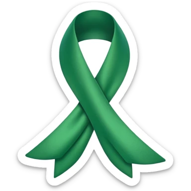 green cancer ribbon sticker