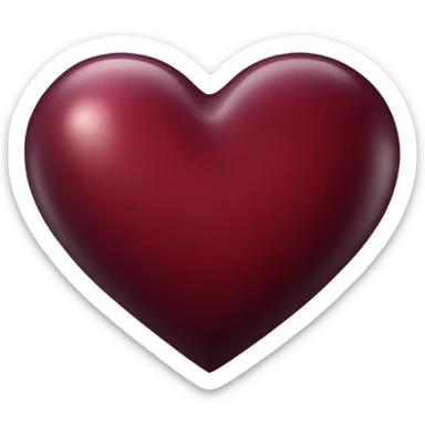dark red heart sticker