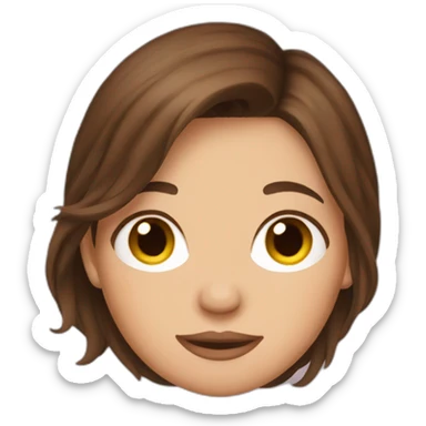 Postpartum brown hair sticker