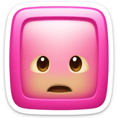 A bold, rounded, uppercase letter ‘P’ inside a square or circle with a solid pink background like the following emoji 🅿️ sticker