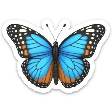 Blue monarch butterfly  sticker