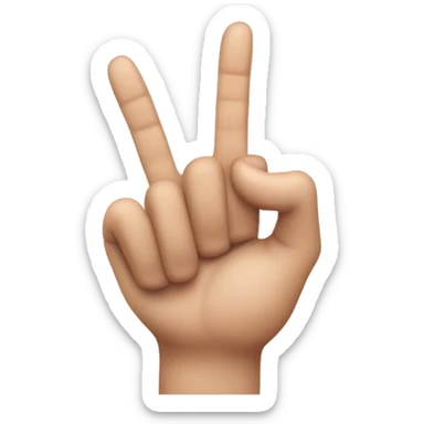 Thumb and index finger coming together to make a circle with three fingers up behind spread sticker