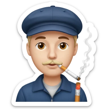 Göz vuruma başınada papaq ağzın da siqaret sticker