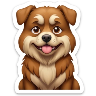 Ugly dog in front of a house sticker