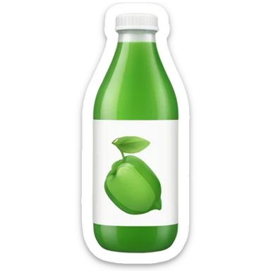 Bottled green juice sticker