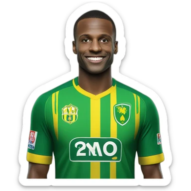 macron avec le maillot du fc nantes sticker