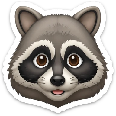  racoon with mustache sticker