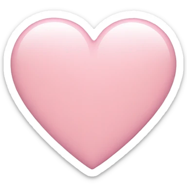 Pastel pink iPhone emoji heart sticker