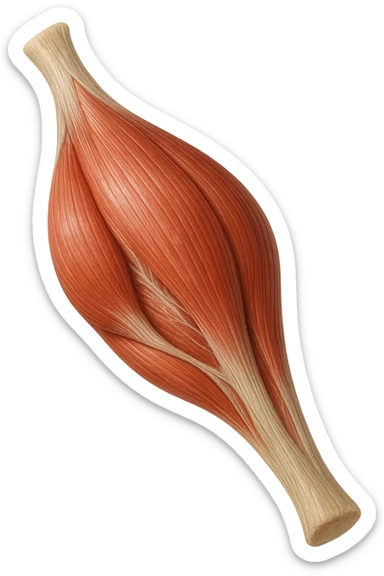 muscolo umano porzione anatomica iperrealistico sticker