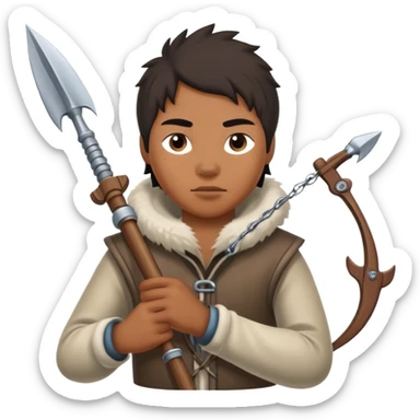 Inuit with harpoon sticker