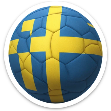 Sweden flag ball sticker