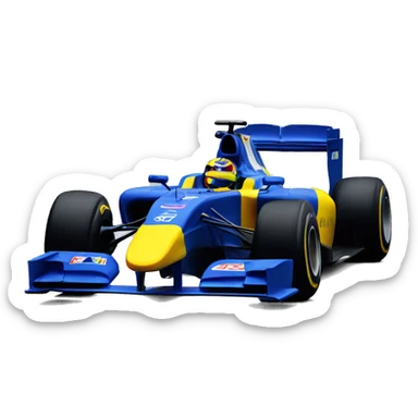 Renault f1 car 2010 blue and yelow n sticker