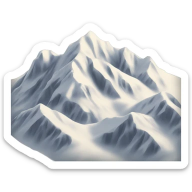mountains covered in snow sticker