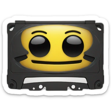 Smiling vhs tape sticker