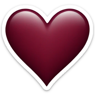 Burgundy heart  sticker