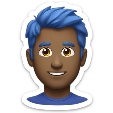 Homme chauve aux yeux bleus sticker