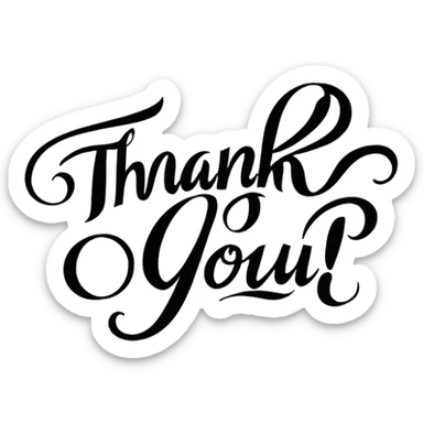 Thank You, text, TY sticker