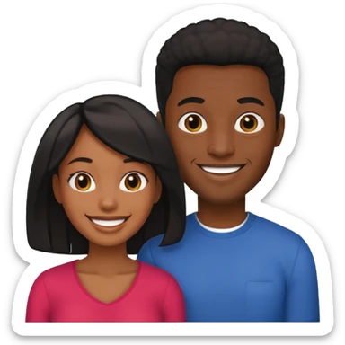 Black Wife and husband  sticker