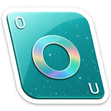 Teal Glittery uno reverse card that says no u in the middle sticker