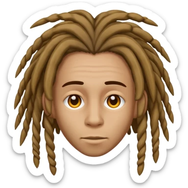 Nonchalant dread head  sticker