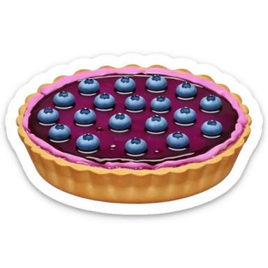 Make an emoji of a blueberry tart (small) that's broken off a bit so you can see the blueberry jam sticker