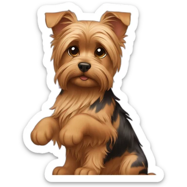 Bengal-and-yorkie-hugs sticker