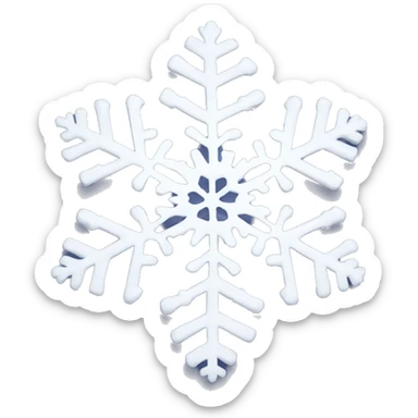 white snowflake with ornaments sticker