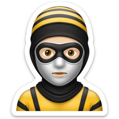 A Robber that just robes a bank** and that has yellow and black stripes sticker