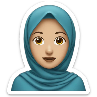 Girl with blue hijab sticker